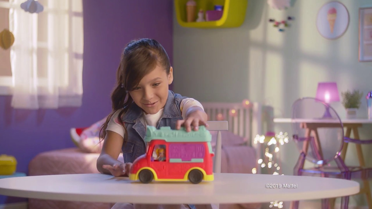 Food Truck 2 Em1 Mattel Polly Pocket Loira