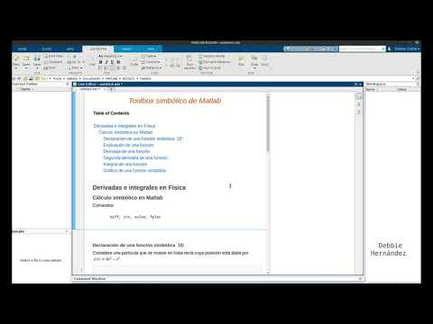 Cálculo simbólico con Matlab (derivadas e integrales)
