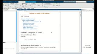 Cálculo simbólico con Matlab (derivadas e integrales)