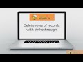 Delete rows with strike-through format in #Excel