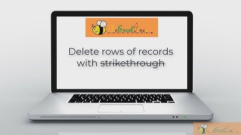 Delete rows with strike-through format in #Excel