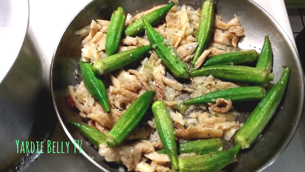 Delicious SALTFISH Cooked Down With OKRAS YouTube
