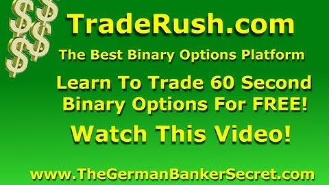 Traderush Review - The Traderush 60 Second Binary Option  Trading Strategy