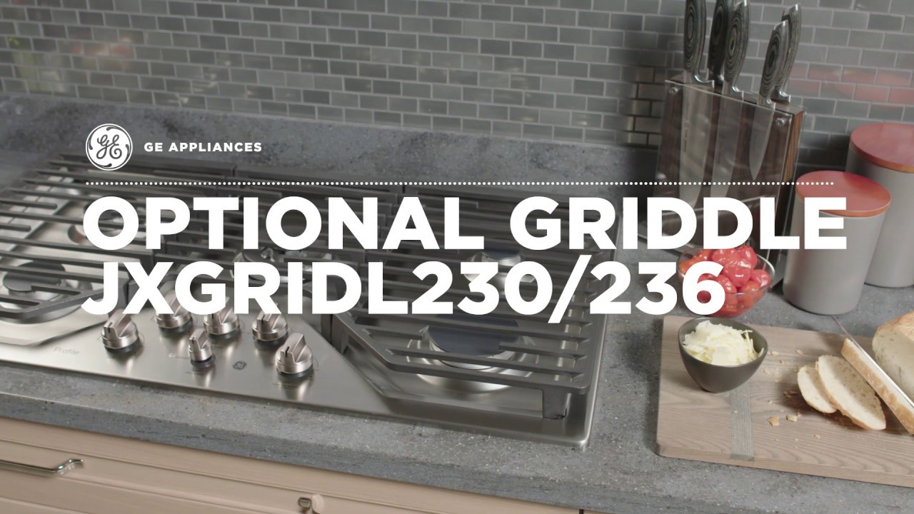 JXGRIDL236 by GE Appliances - Optional 36 Cast Iron Griddle