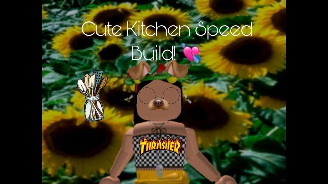 Cute Kitchen Speed Build Roblox Bloxburg Youtube - sunflower cute roblox pictures