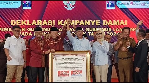 Nomor Urut Paslon Gubernur Lampung di Pilkada 2024 Sudah Ditetapkan