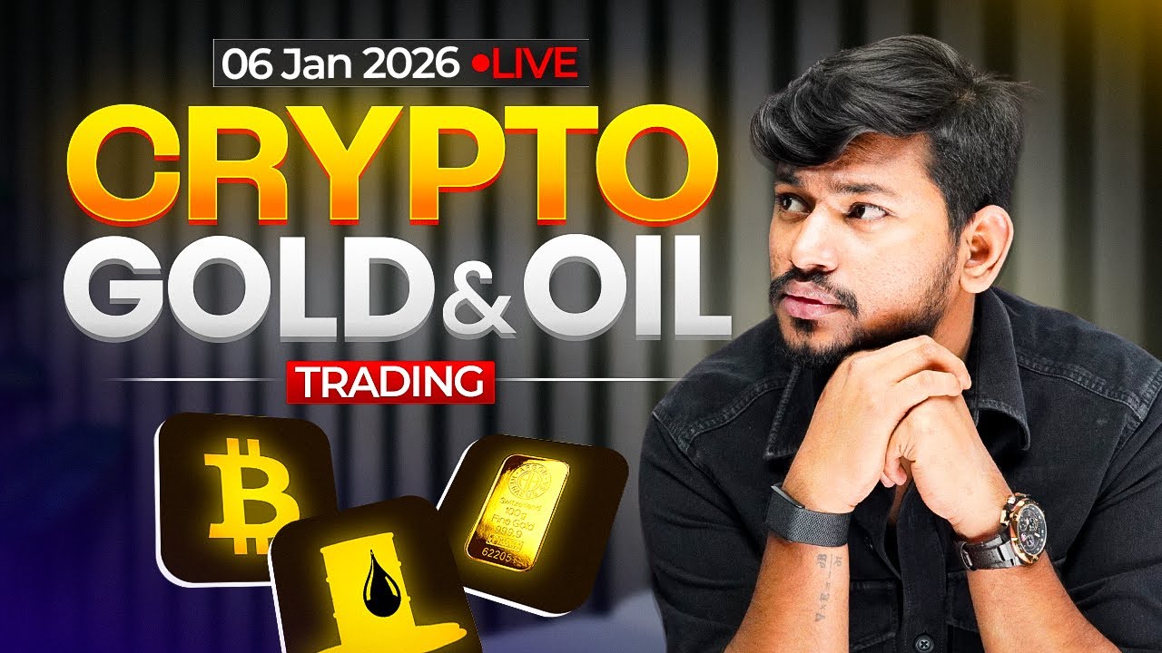 Crypto Trading Live - Crypto , Gold and Oil - 06 JAN 2025 - IITian Trader  #cryptotrading
