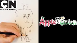 Lær at tegne Apple & Onion | 🇩🇰 Dansk Cartoon Network screenshot 3