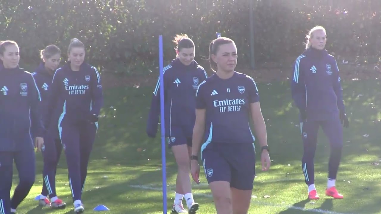 Arsenal Women training at the Sobha Realty Training Centre London Colney