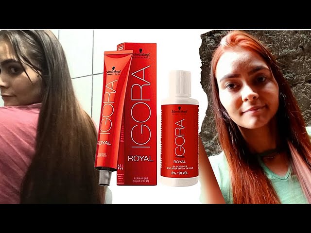 Ruivo escuro acobreado com Igora Royal 8.77 + 7.77 - BeautyCris