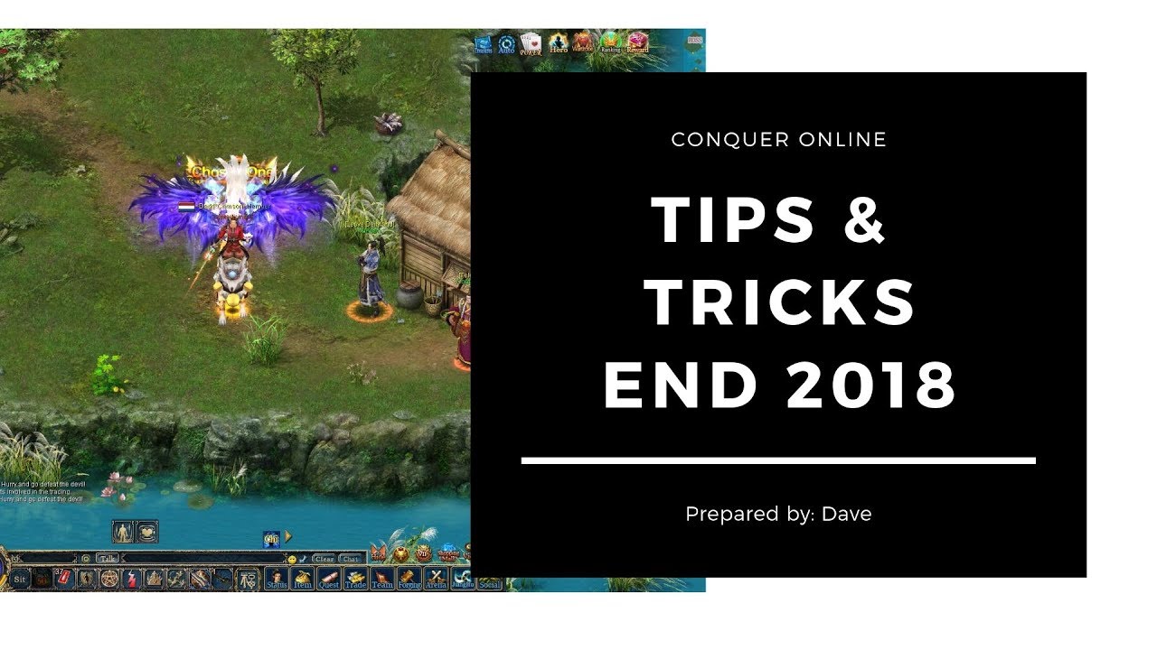 Tips and tricks Conquer Online end 2018