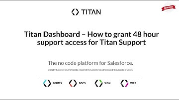 Titan Dashboard – How to grant 48 hour support access for Titan Support