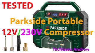 Parkside Portable 12V/230V Compressor With Digital Display PMK 150 A1
