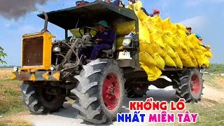 Quáii thú xuất chuồng siêu xe cải tiến khổng lồ kéo lúa tốc độ khủng không bao giờ dưới 100 bao