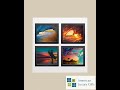 Works of Art Waves with Sunset Surfer-4 Picture Set of 8 x 10?s- Art Image Print Ready to Frame. ...