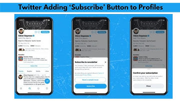 Twitter users can soon sign up for newsletters by clicking a ‘Subscribe’ button on peoples’ profiles