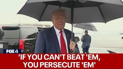 Donald Trump following not guilty plea: 'A very sad day for America'