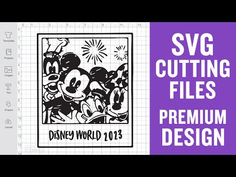 Mickey And Friends Polaroid Svg Cut Files for Cricut Silhouette Premium cut SVG