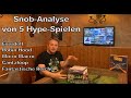 Snob-Analyse von 5 "Hype-Spielen": Everdell, Robin Hood, Fantastische Reiche, Cantaloop, Micro Macro