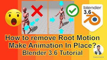 How to remove Root Motion and make Animation In Place? Blender 3.6 Tutorial