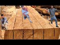 Aserrando pilares de un árbol gigante😱😱 #chainsaw #woodwork 