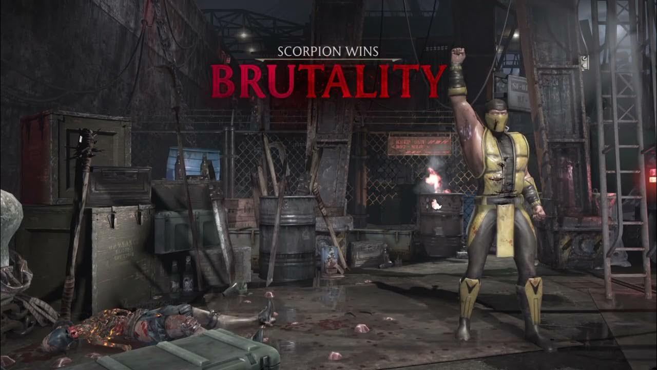 Mortal Kombat X brutality scorpion omg crazy finish burnt alive by