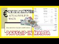 SALARY COMPUTATION IN MALTA | ACTUAL PAYSLIP AND COMPUTATION