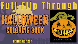 Hanna Karlzon Halloween | Coloring Book | Full Flip Through | Adult Coloring
