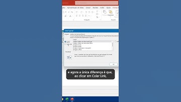 Vincular conteúdo do Excel ao PowerPoint #shorts