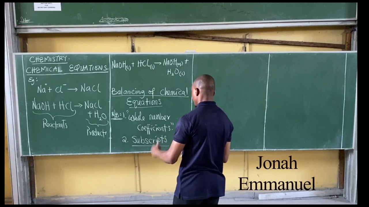 Химические уравнения 1 (JAMB и PUTME Chemistry)