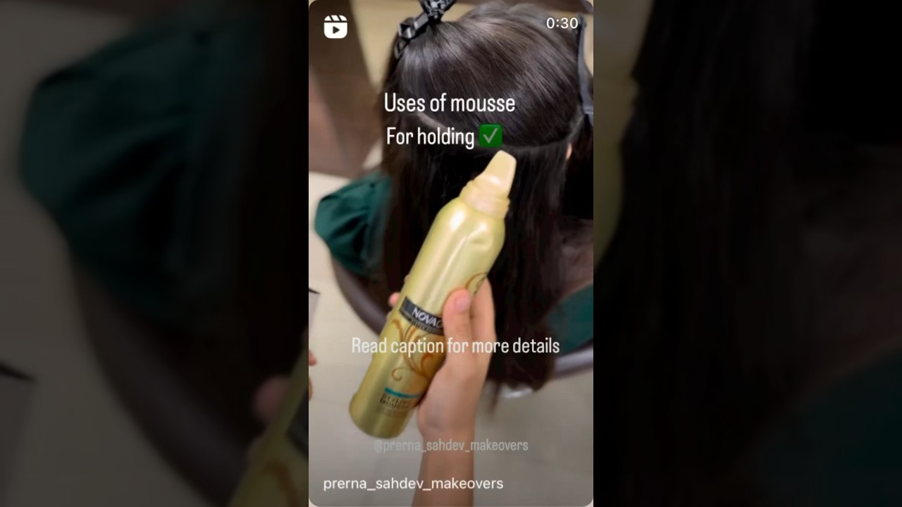Use of hair mousse✨follow my Instagram account for more details♥️