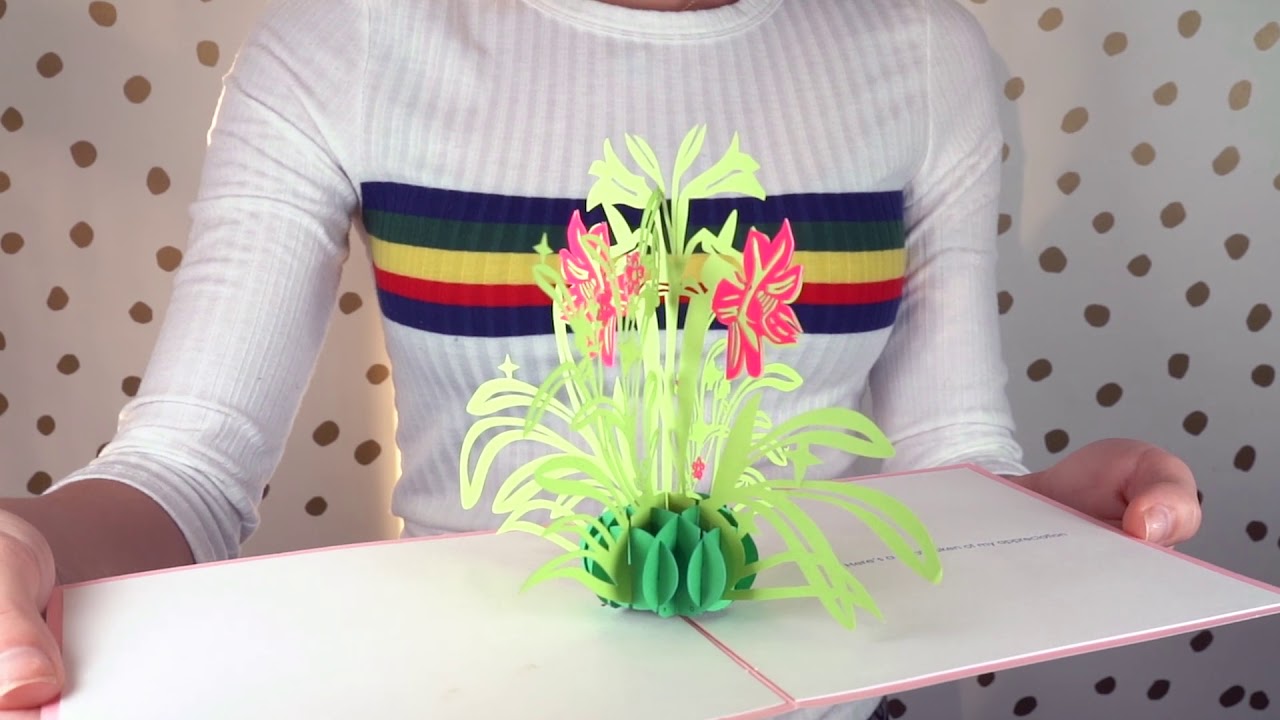 Garden Flowers Pop Up Card YouTube