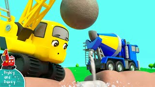 Trench is BLOCKED!!!  Digley and Dazey | Construction Cartoons for Kids