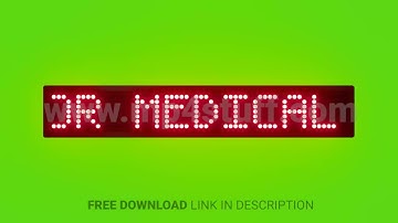 Dial 108 for Medical Emergency Assistance Scrolling Red Dot Matrix LED Text Animation on Green Scree