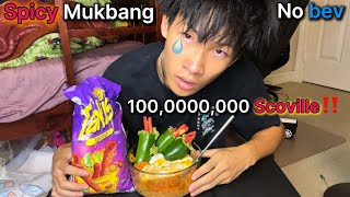 Spicy Mukbang But I Have No Bev and it’s 93°
