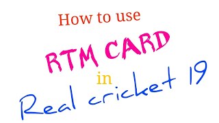 How to use  RTM card in real cricket 19 IPL auction screenshot 5