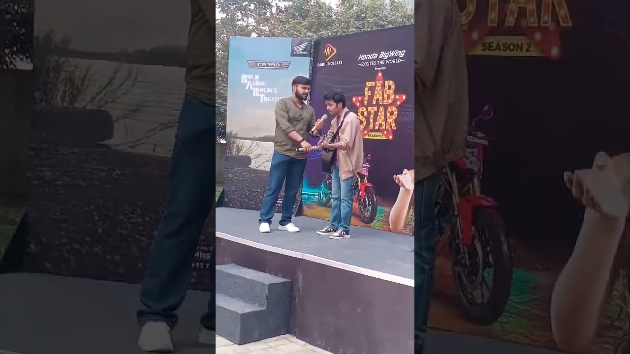 Singing with guitar performance in College talent hunt event  feb.. 2025 