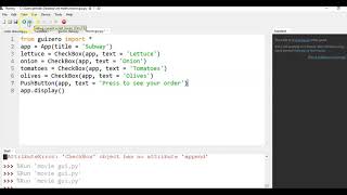 Adding CheckBoxes to Guizero