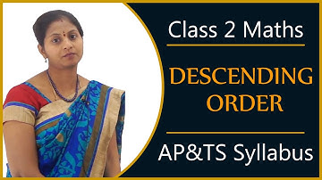 #Class 2 Mathematics | Descending order | Easy Maths in Telugu Explanation