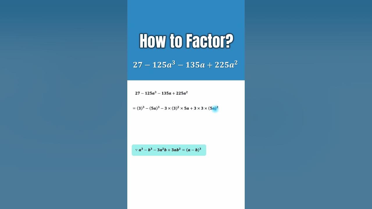 how-to-factor-27-125a-3-135a-225a-2-polynomial-class-9-maths-youtube