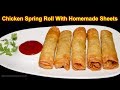 Chicken Spring Roll With Homemade Sheets - Roll Recipe with Roll Patti - Special Ramadan Recipe