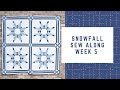 Snowfall Sew Along Week 5 - Join me in making this beautiful feathered star quilt!