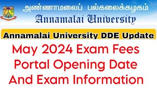 Annamalai University Two Important Latest Updates 👍