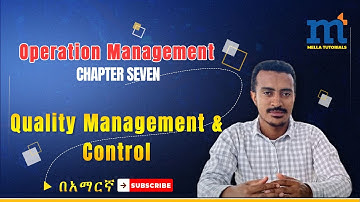 Operation Management: Chapter Seven: Quality Management & Control #quality #management #control