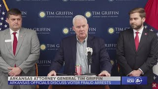 Attorney General Tim Griffin announces 3 voter fraud arrests in Arkansas
