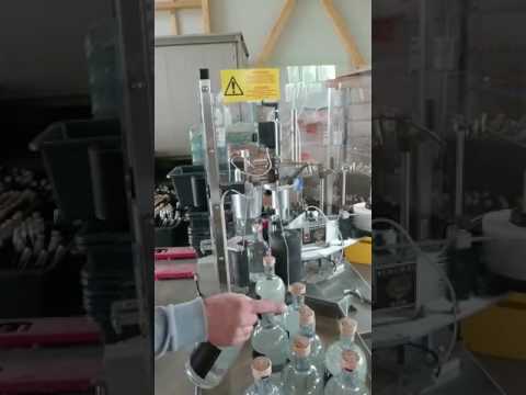 Bergwelt / Bavarian Gin in Fließband Etikettiermaschine