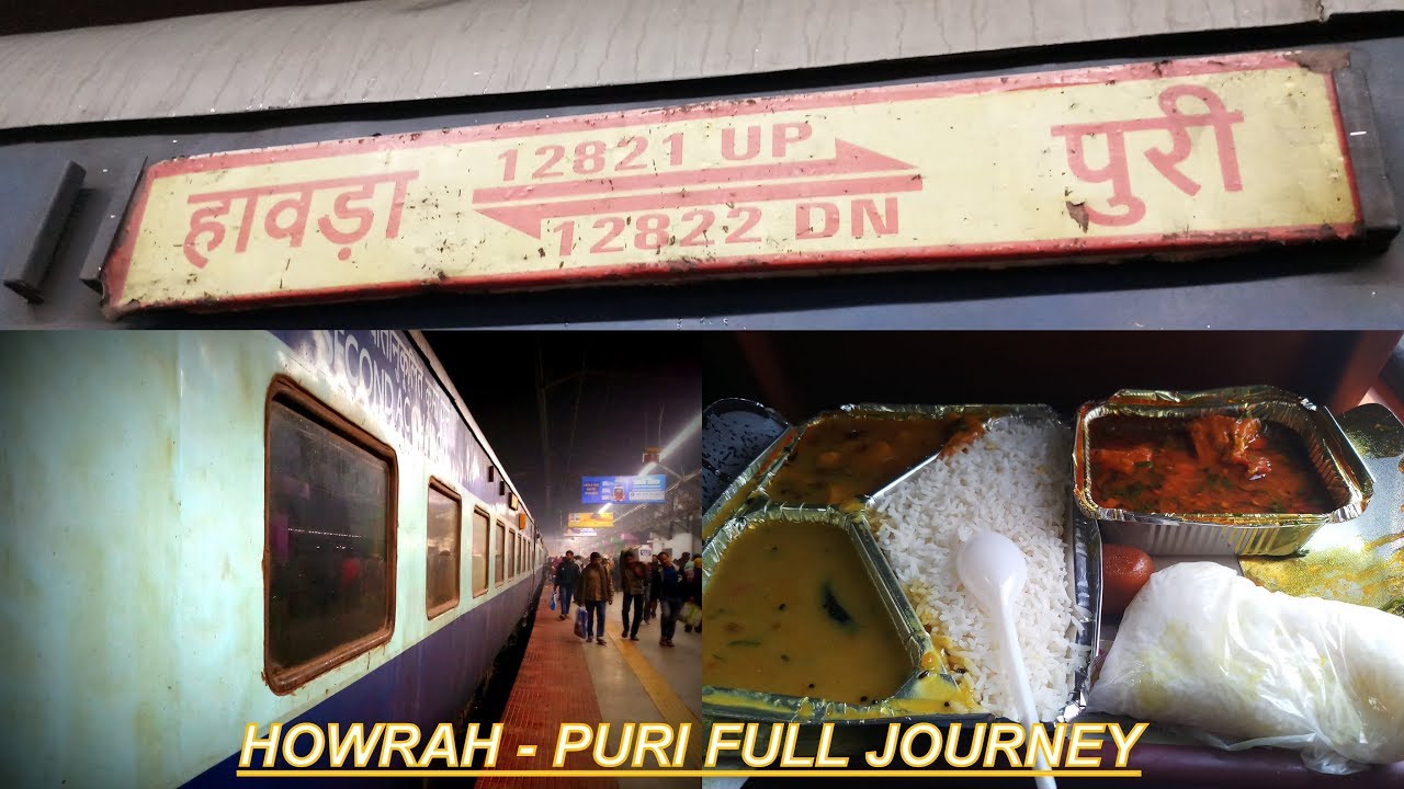 Howrah to Puri full train journey by Dhauli Express full A.c chair