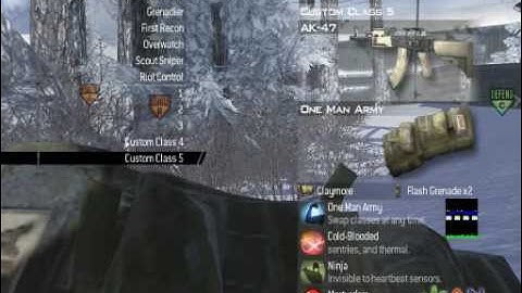 Modern Warfare 2 - One Man Army Perk [HD]