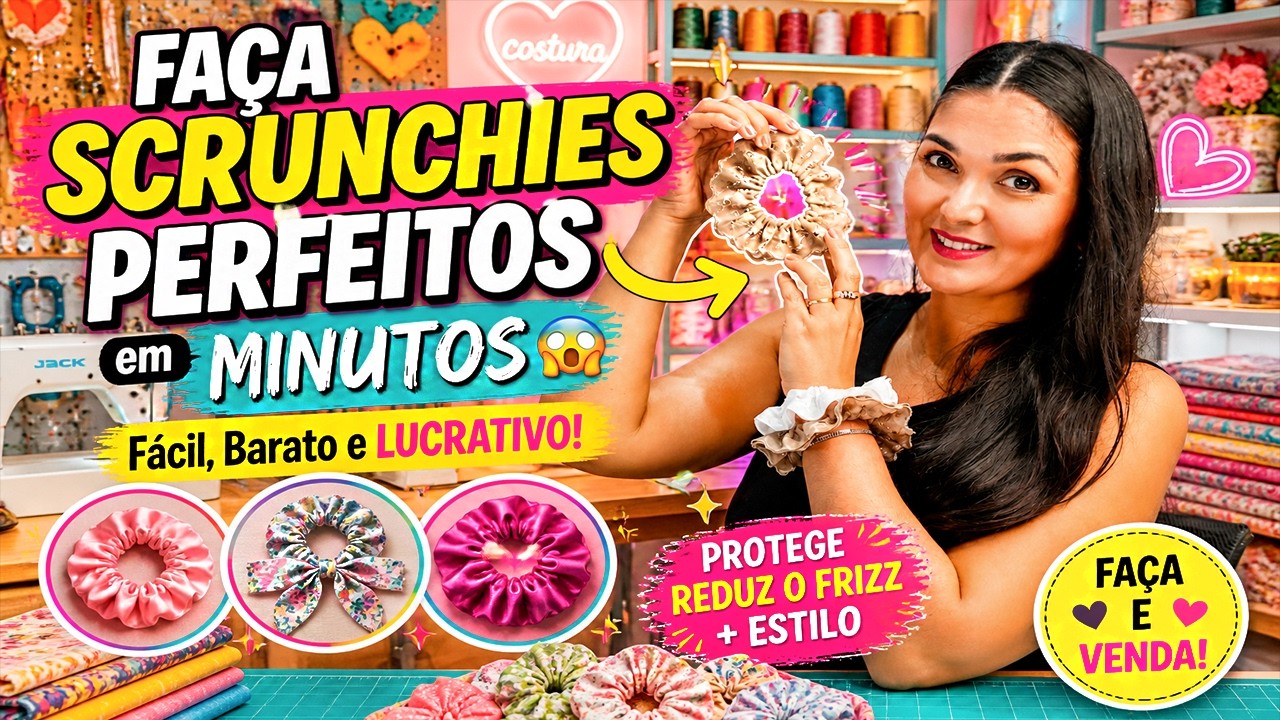 MAKE PERFECT SCRUNCHIES IN MINUTES 😱💖 (Easy, Cheap and