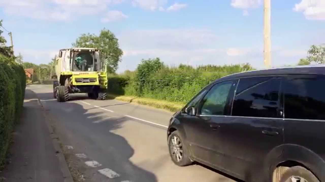 Combine Harvester Owning the road